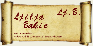 Ljilja Bakić vizit kartica